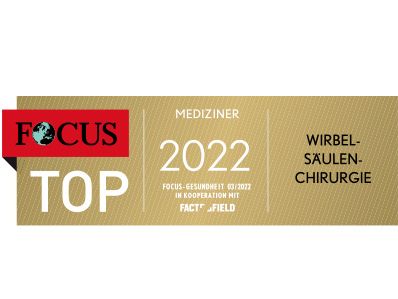 Siegel Focus Top-Mediziner Wirbelsäulenchirurgie für Chefarzt Dr. Patrick Weidle